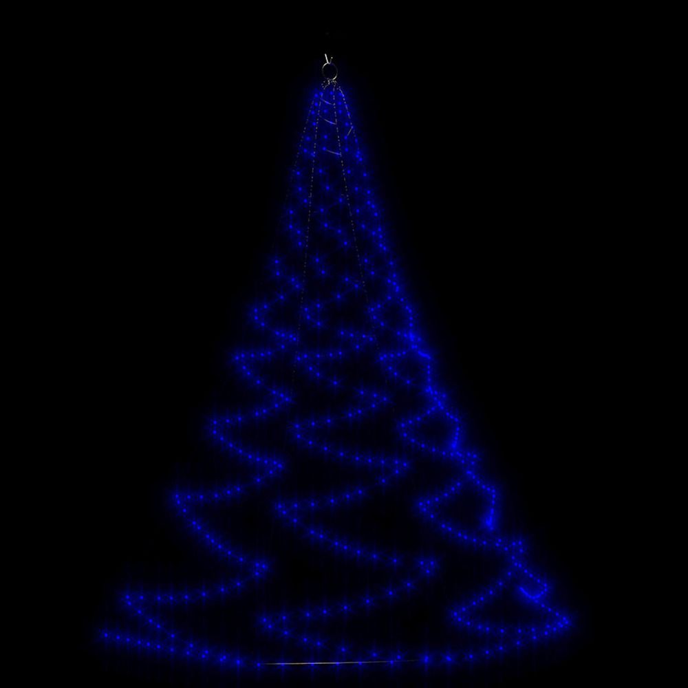Arbre mural avec crochet métallique 720 led bleu 5 m int/ext