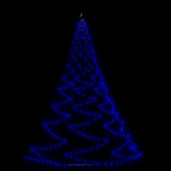 Arbre mural avec crochet métallique 720 led bleu 5 m int/ext