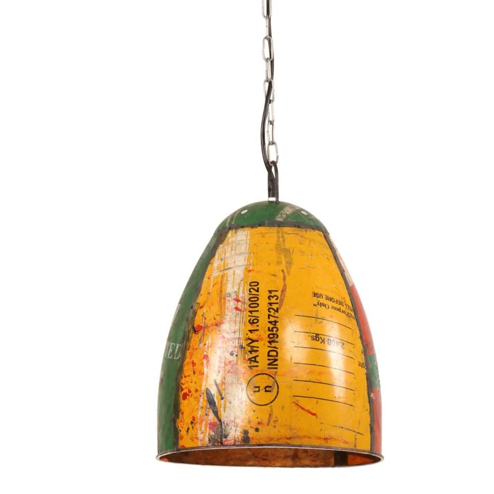 Lampe suspendue industrielle 25 w multicolore ronde 32 cm e27