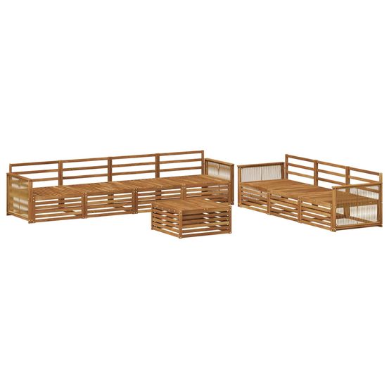 Ensemble de canapés d'extérieur 8 pc naturel