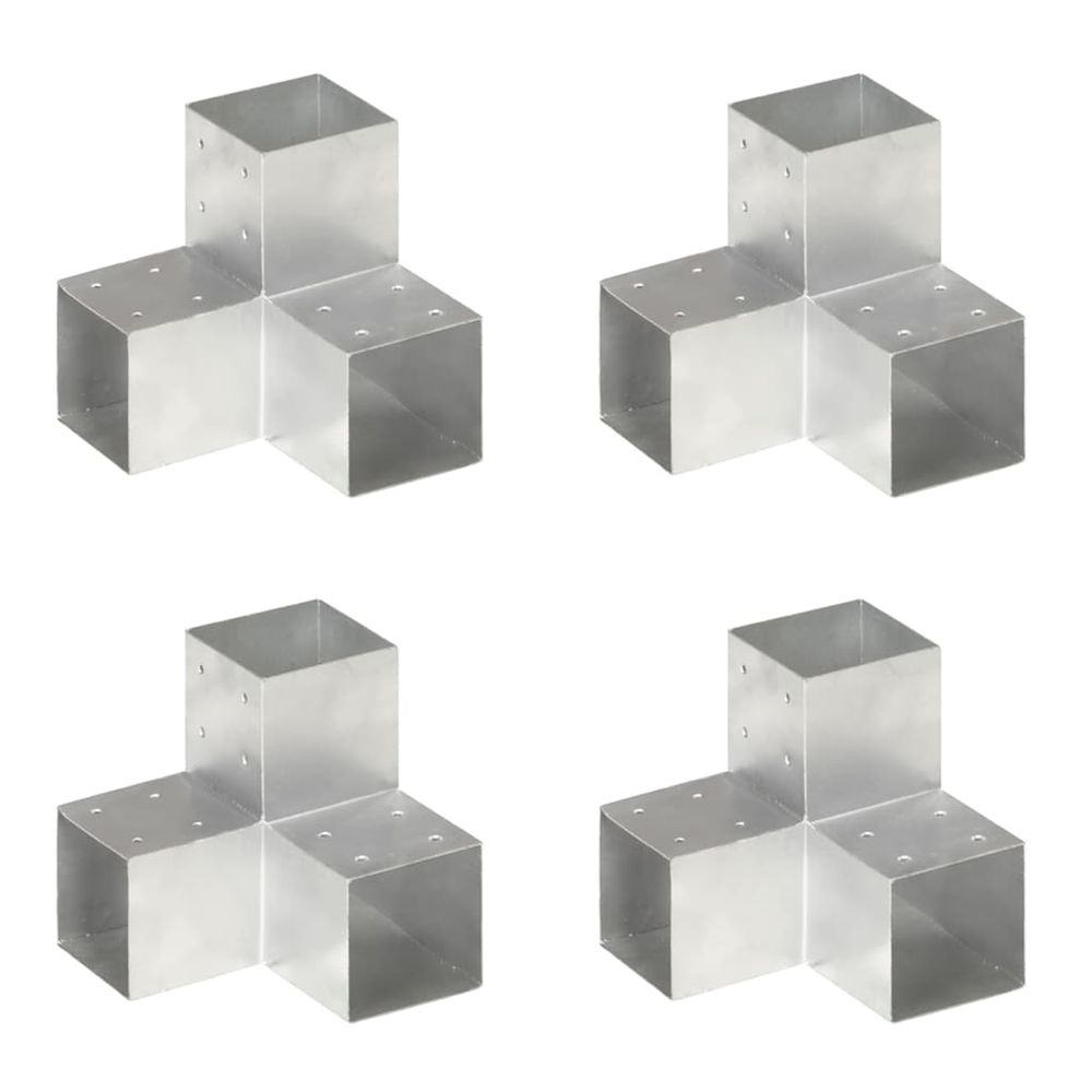 Connecteurs de poteau 4pcs forme en y métal galvanisé 101x101mm