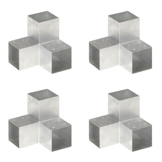 Connecteurs de poteau 4pcs forme en y métal galvanisé 101x101mm