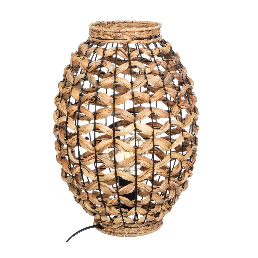 Lampe à poser en jacinthe naturel h 40 cm