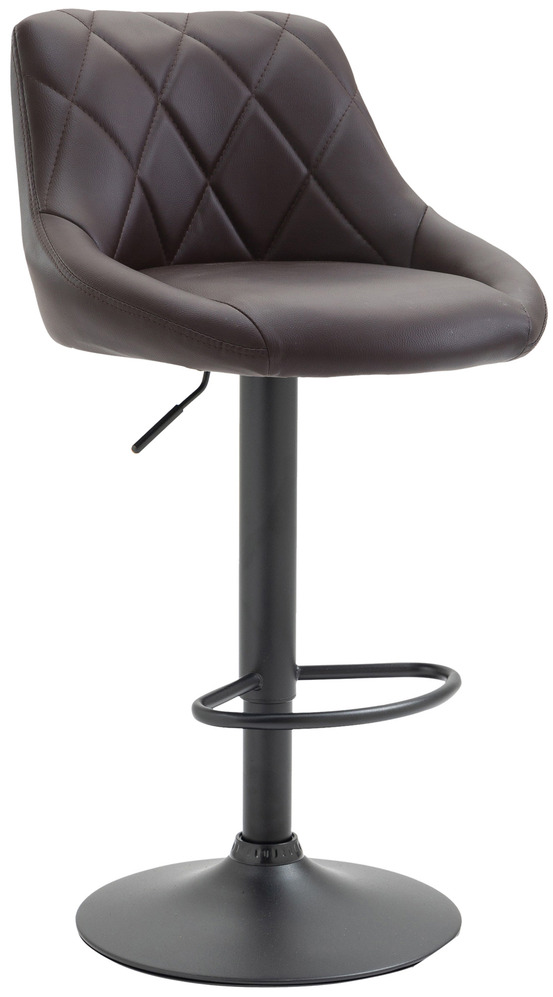 Tabouret de bar lazio simili cuir noir