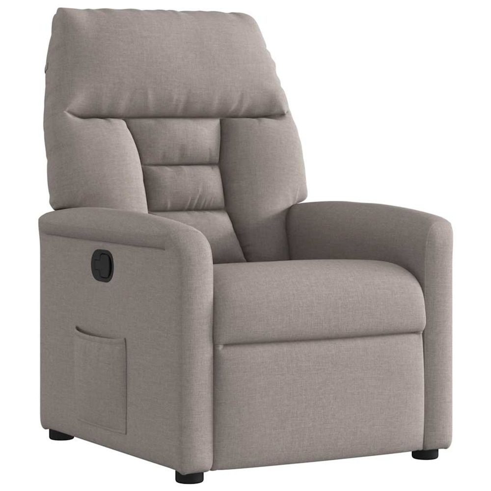 Fauteuil inclinable taupe tissu