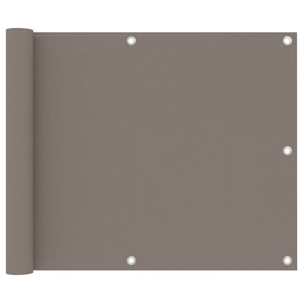 Écran de balcon taupe 75x500 cm tissu oxford