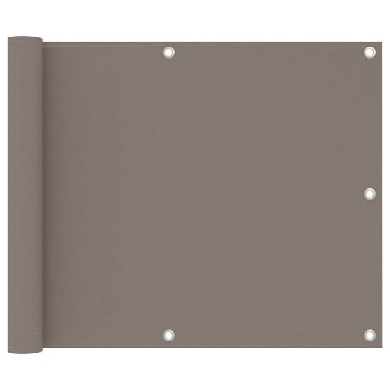 Écran de balcon taupe 75x500 cm tissu oxford
