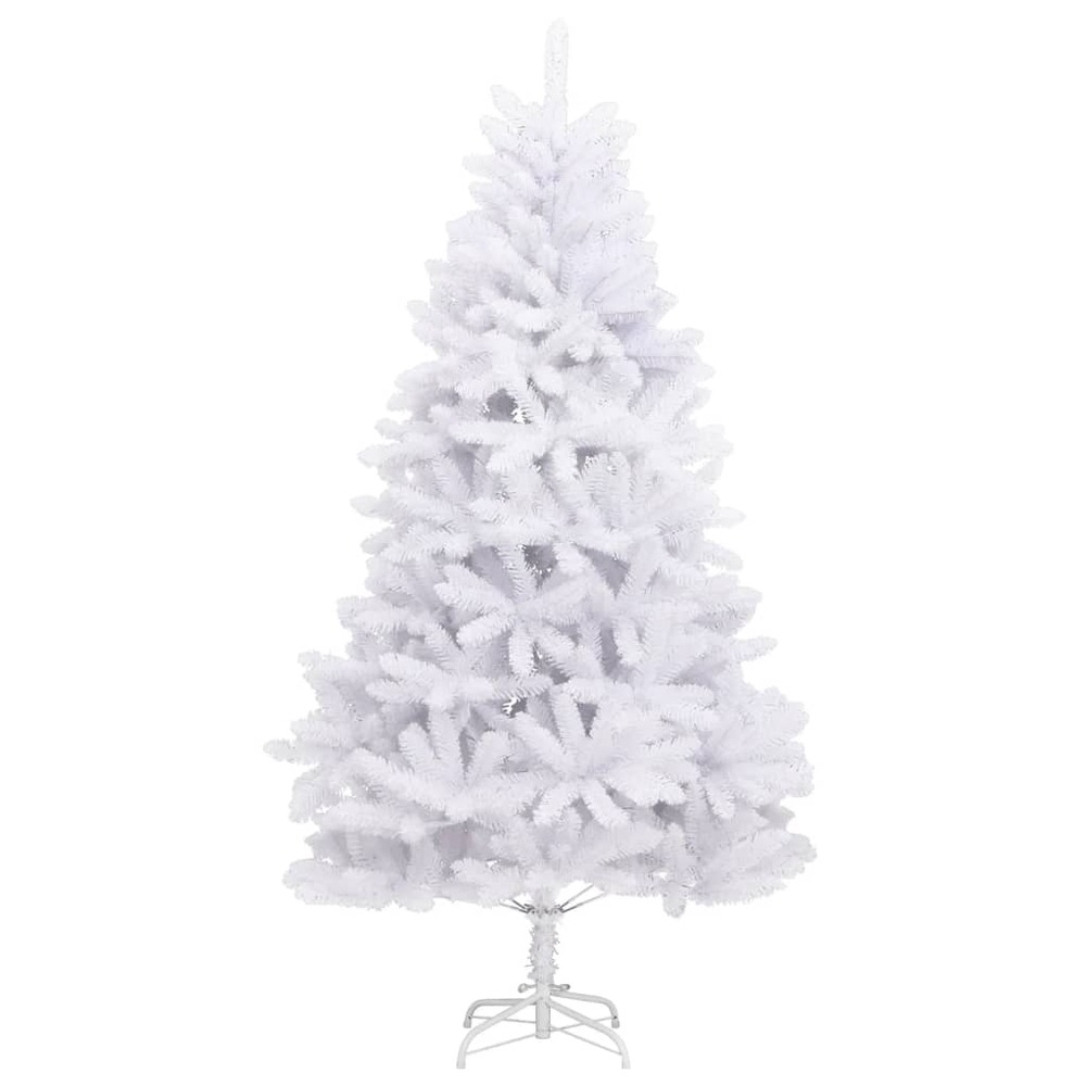 Sapin de noël artificiel à charnières avec support blanc 210 cm
