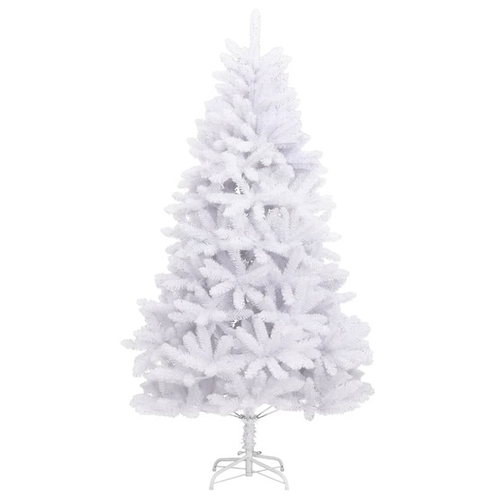 Sapin de noël artificiel à charnières avec support blanc 210 cm