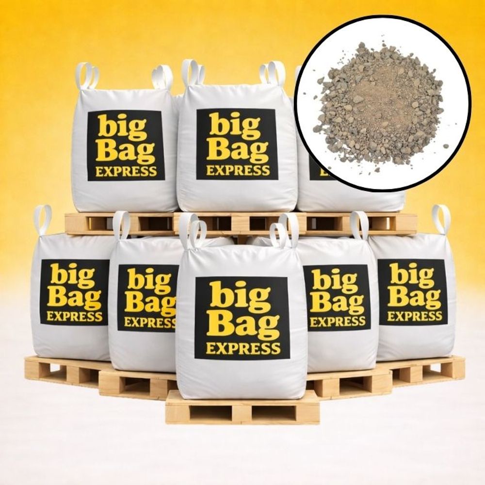 Pack 8 x big bag de +/- 1,5t sable à tranchée gris ø 0/6 mm - livraison premium