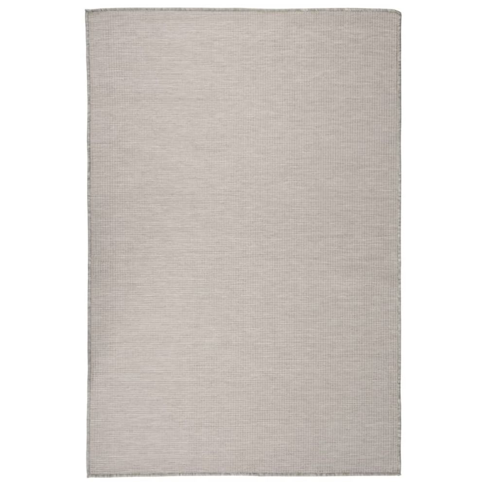 Tapis à tissage plat d'extérieur 120x170 cm gris clair