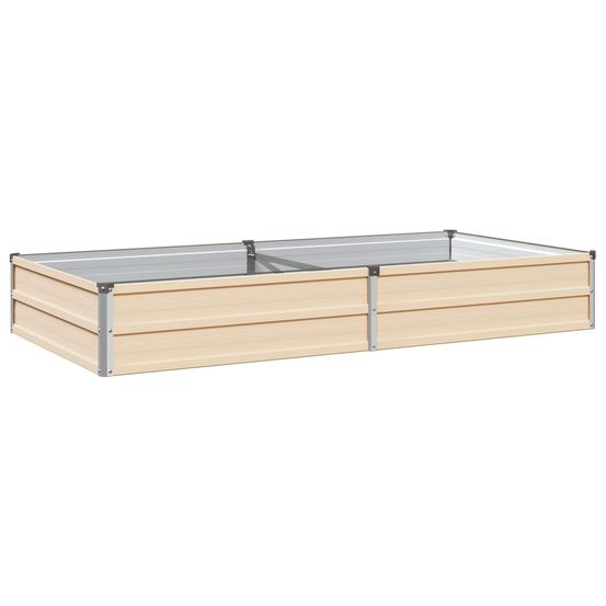 Jardin surélevé ivoire 160 x 80 x 24 cm acier laminé à froid