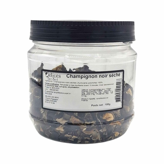 Champignons noirs séchés - délices des bois