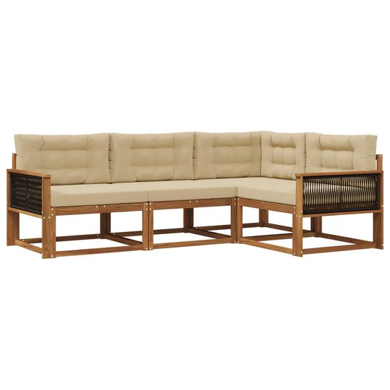 Ensemble de canapés d'extérieur 4 pc naturel et beige