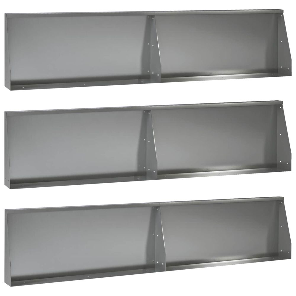 Mur de soutènement 6 pc 100 x 12 x 30 cm acier galvanisé