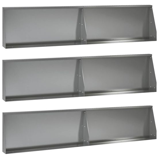 Mur de soutènement 6 pc 100 x 12 x 30 cm acier galvanisé