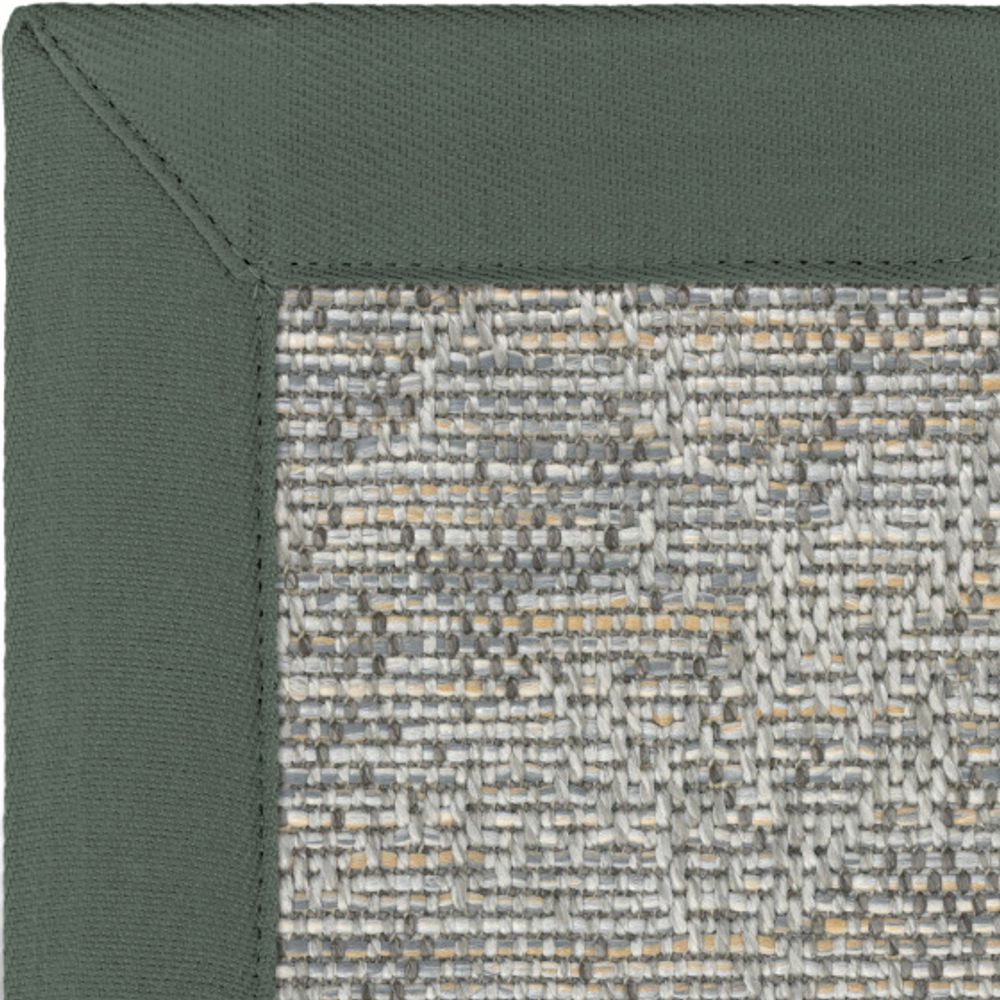 Tapis intérieur / extérieur jambi - nuances gris perle - ganse grise - 80 x 150 cm