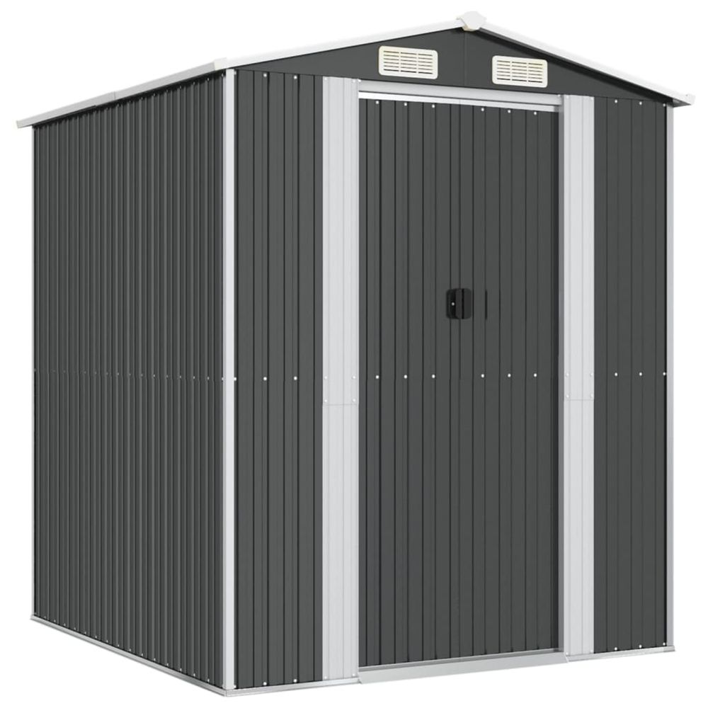 Abri de jardin anthracite 192x191x223 cm métal galvanisé