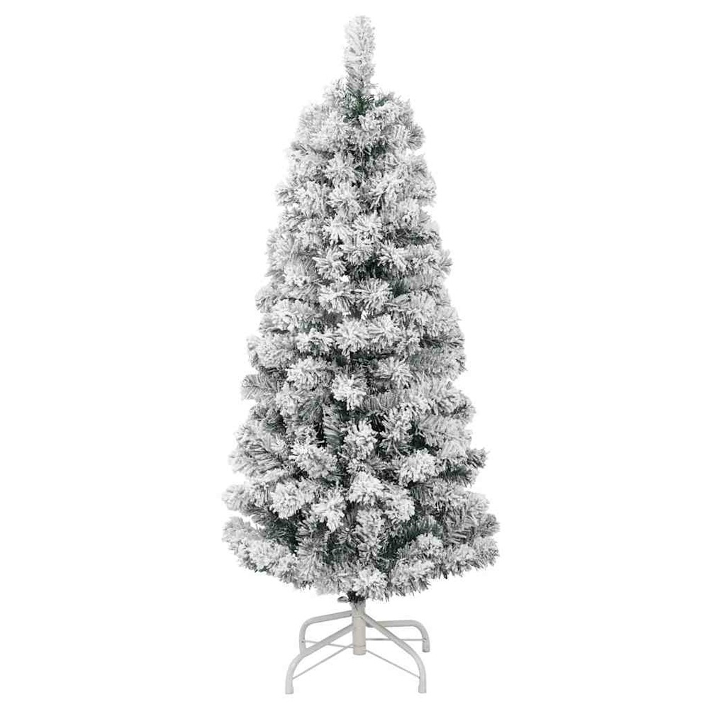 Sapin de noël artificiel à charnières avec neige floquée 150 cm