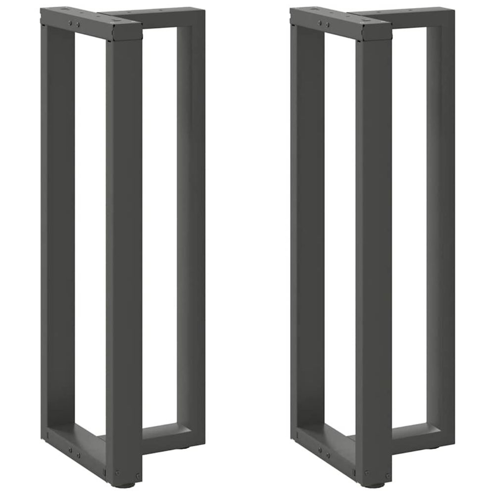 Pieds de table de bar en forme de t, 2 pièces, anthracite, 40 x 35 x (110-111) cm, acier