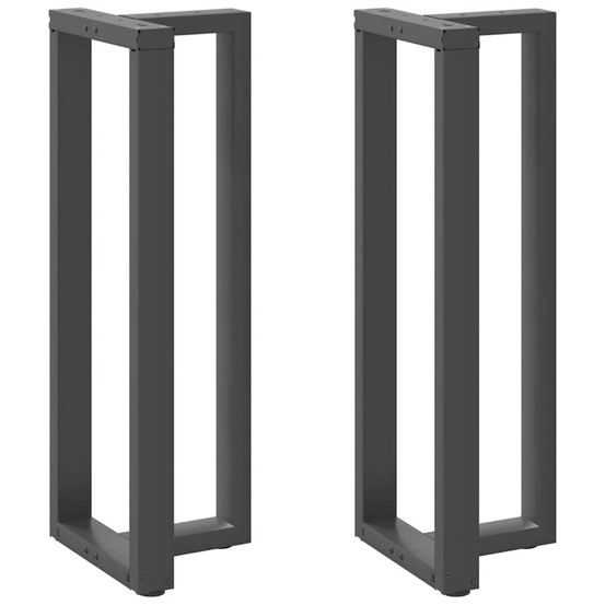 Pieds de table de bar en forme de t, 2 pièces, anthracite, 40 x 35 x (110-111) cm, acier