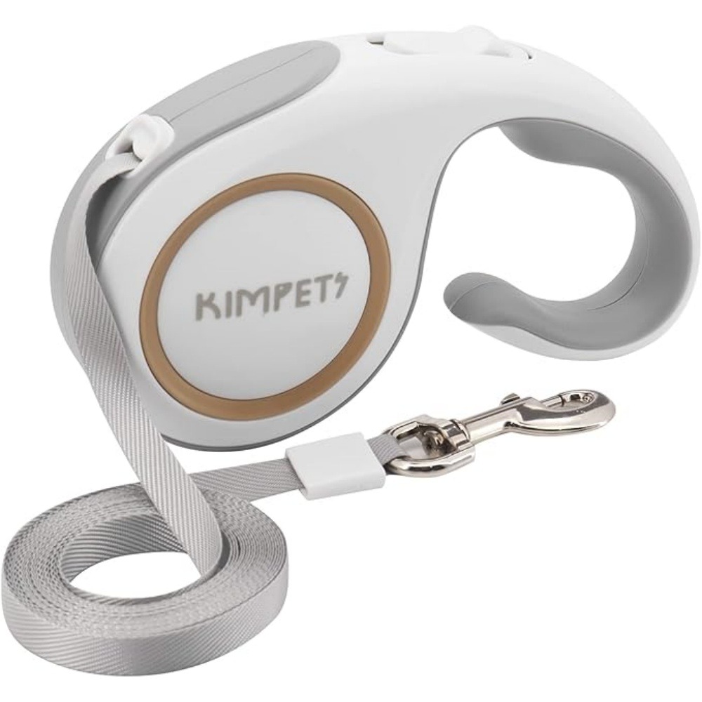 Laisse extensible verrouillée 5m blanc chien