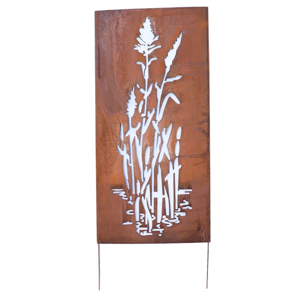 Treillis jardin extérieur plantes grimpantes métal rouillé 48 x 100 cm