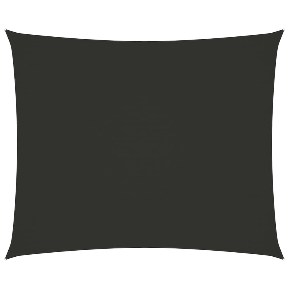 Voile toile d'ombrage parasol tissu oxford rectangulaire 5 x 6 m anthracite