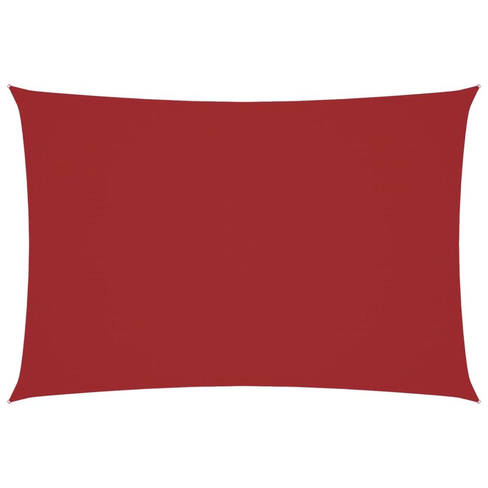 Voile de parasol tissu oxford rectangulaire 3x5 m rouge