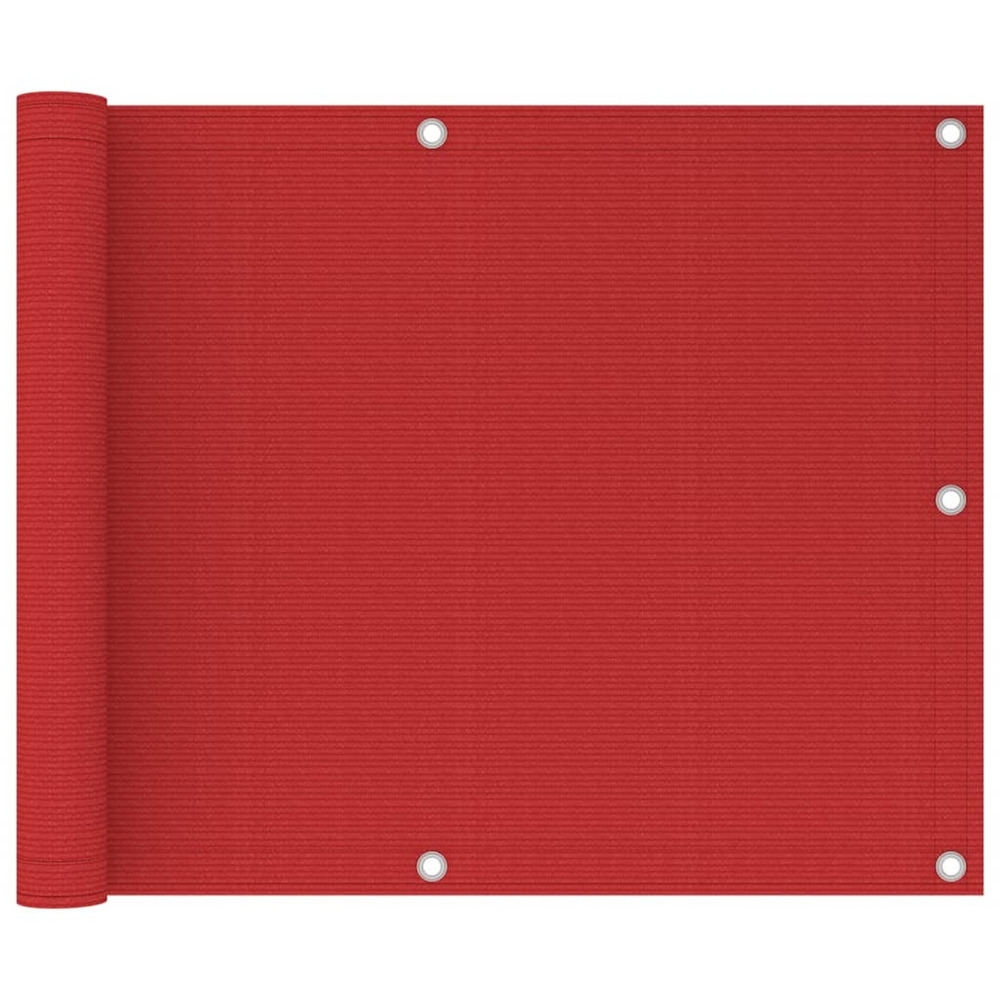 Écran de balcon rouge 75x300 cm pehd