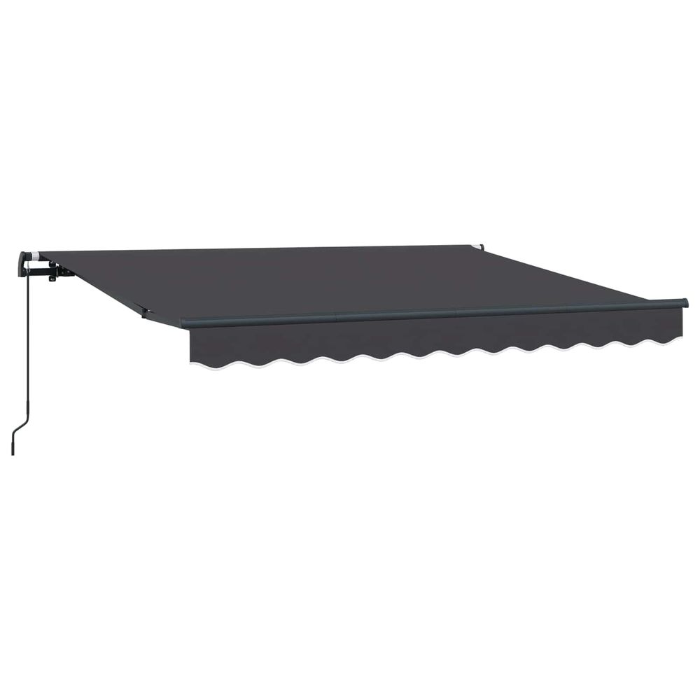 Auvent rétractable anthracite 250 x 200 cm tissu
