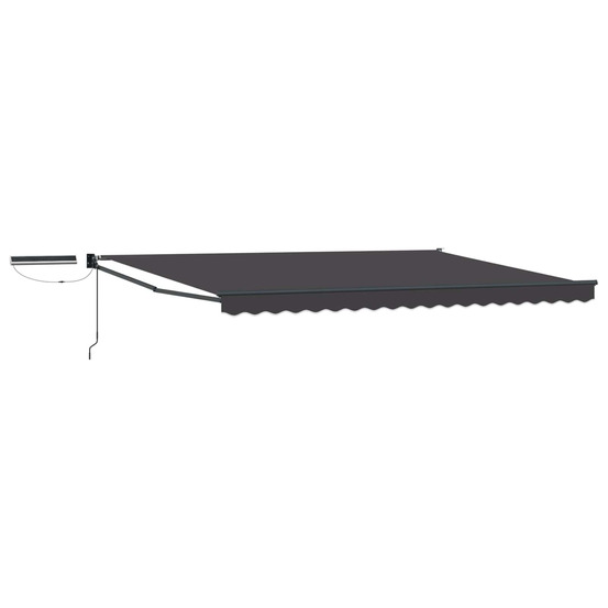 Auvent rétractable électrique anthracite 4 x 2 m