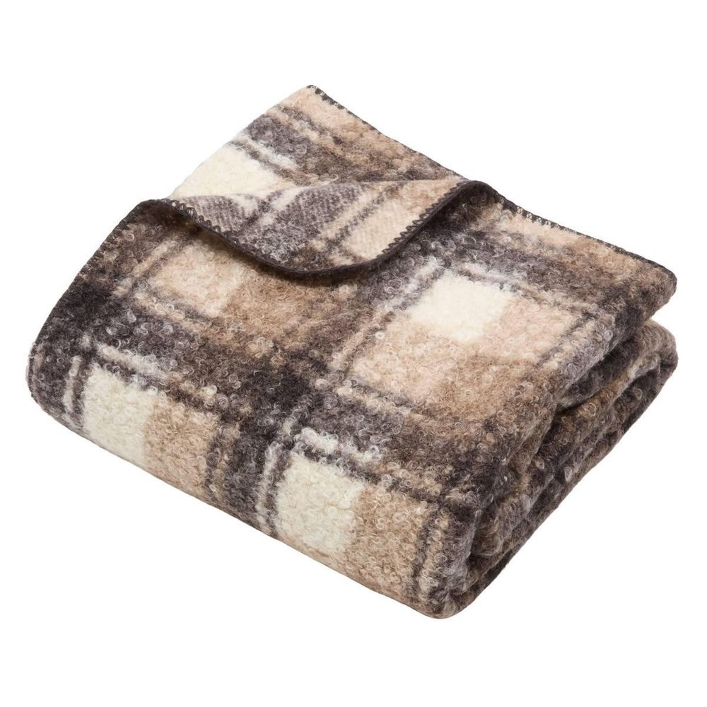 Plaid bouclette à carreaux 