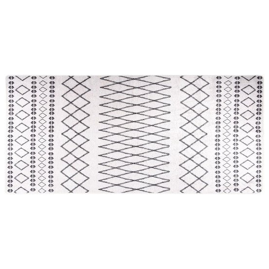 Tapis lavable antidérapant 80x300 cm noir et blanc