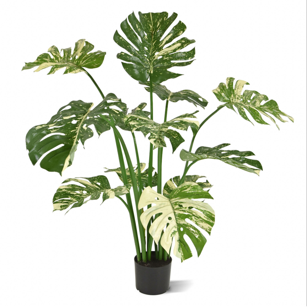 Monstera plante artificielle de 110cm vert/panache