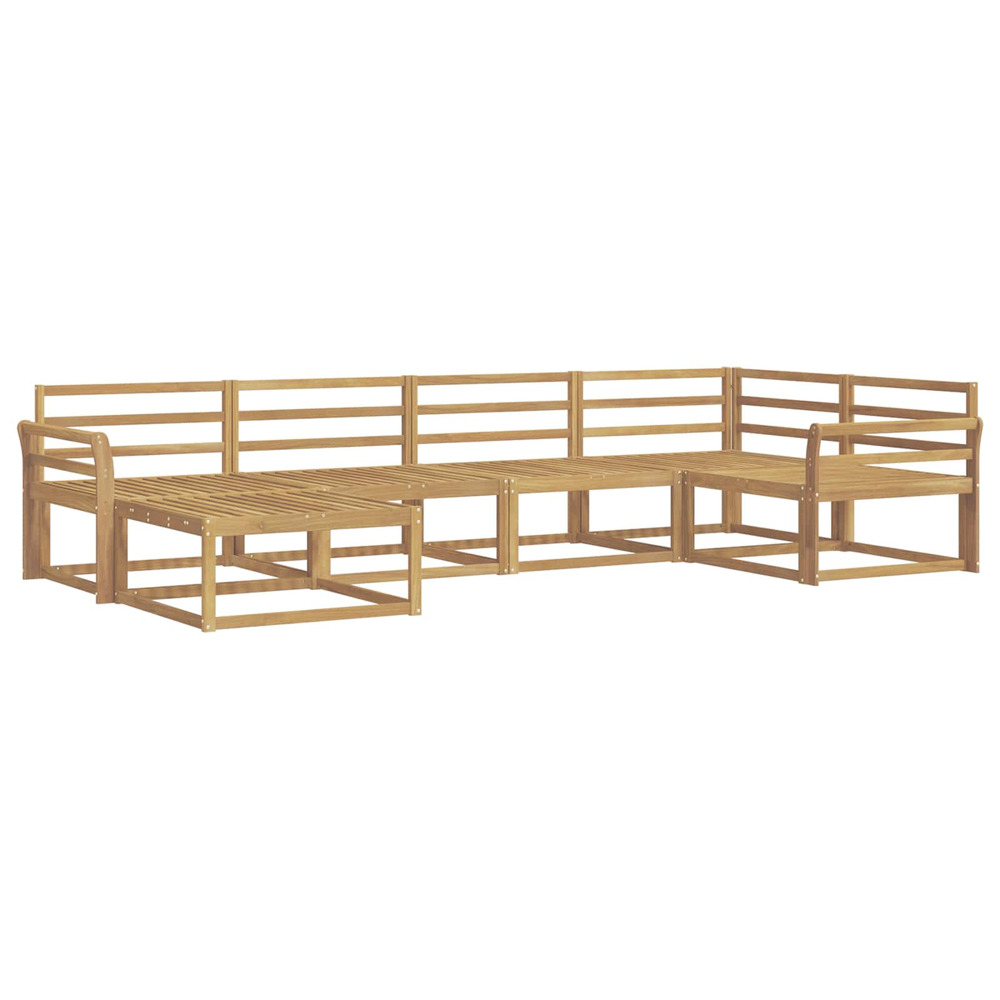 Ensemble de canapés d'extérieur 6 pcs blanc 329 x 170,5 x 73 cm