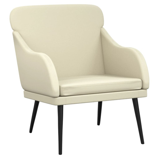 Fauteuil crème 63x76x80 cm similicuir