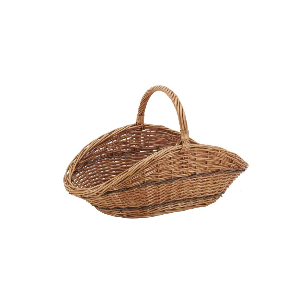 Panier à bûches en osier buff