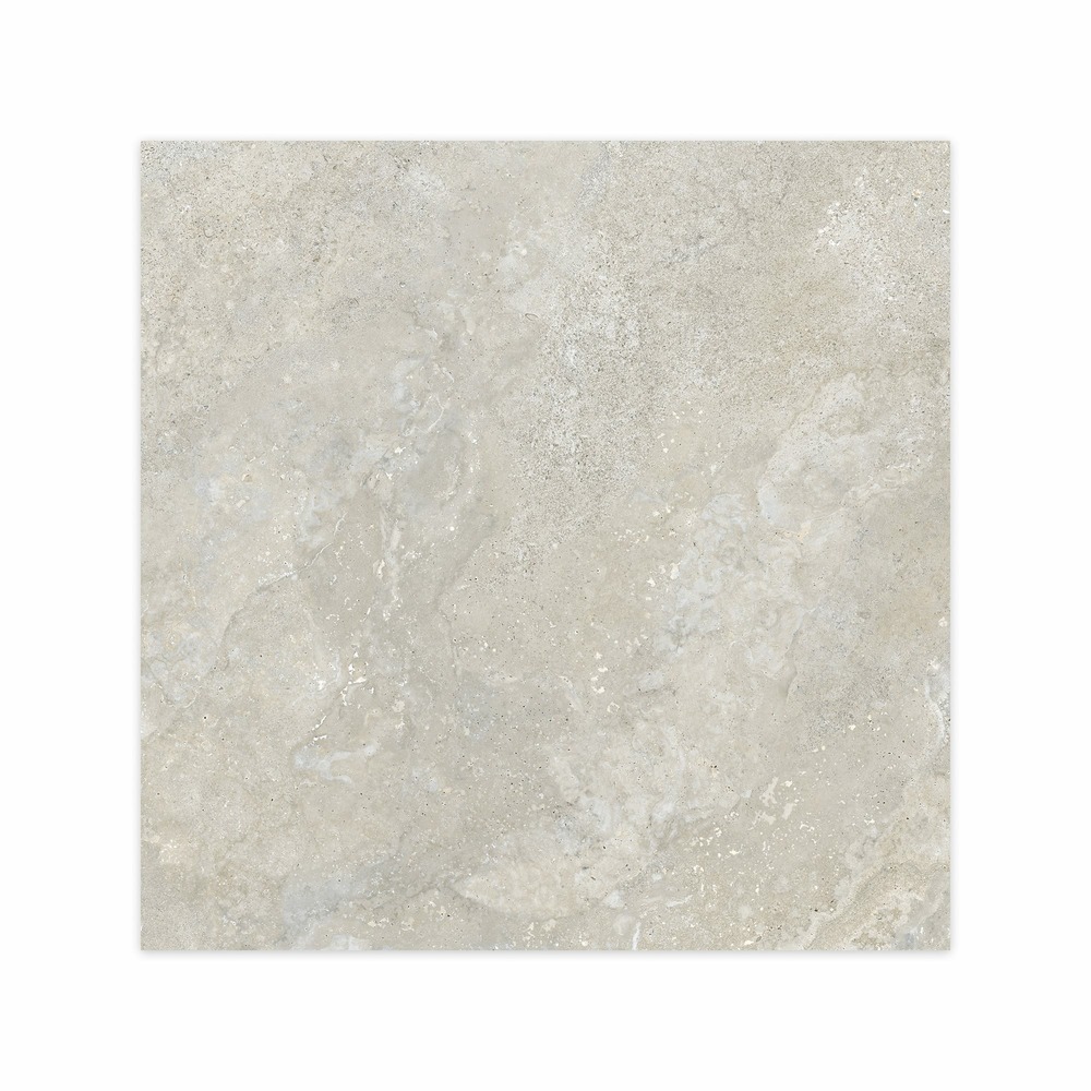 Carrelage effet travertin gris beige 100x100x2 cm castorel - sol extérieur (vendu par carton de 1 m²) - ro'ma carrelage