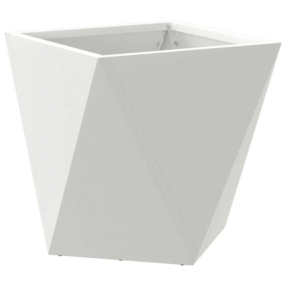 Jardinière d'extérieur blanc 30 x 30 x 30 cm acier