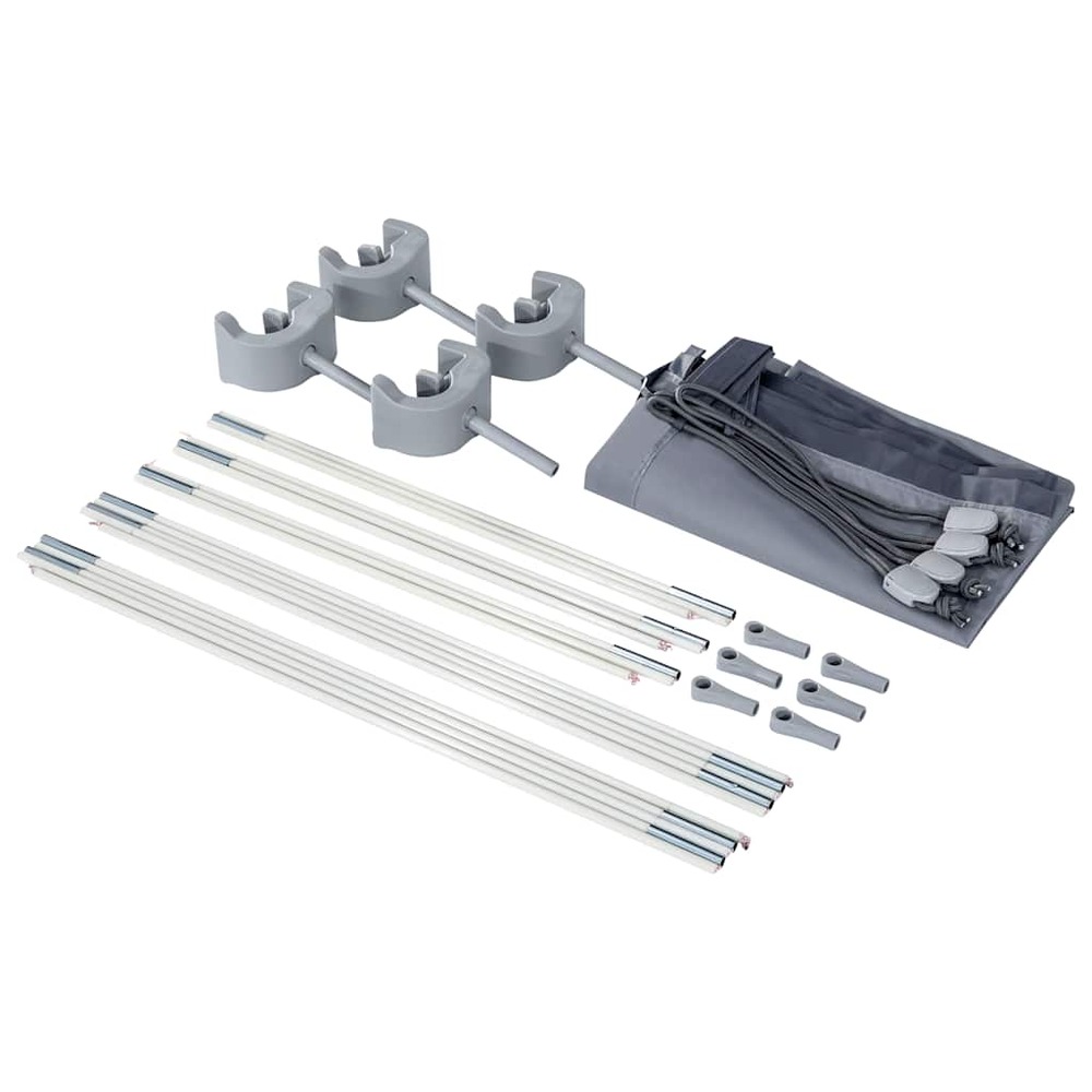 Auvent pour piscine gris clair