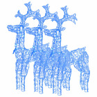 Décorations de noël de renne 3 pcs 60x16x100 cm acrylique