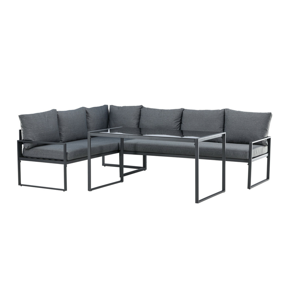 Salon d'angle de jardin zingaro 241cm noir