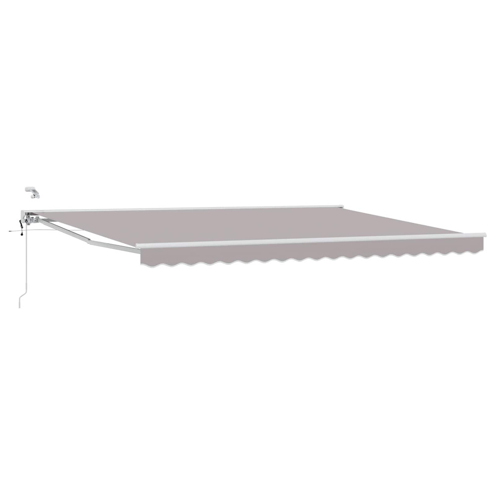 Auvent rétractable électrique gris clair et blanc 4 × 3 m