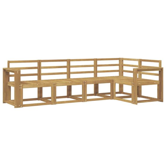 Ensemble de canapés d'extérieur 5 pc blanc bois d'acacia massif