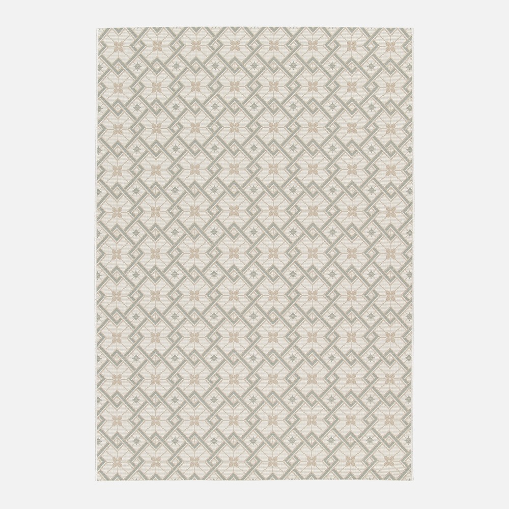 Tapis intérieur/extérieur vintage crème beige vert angie