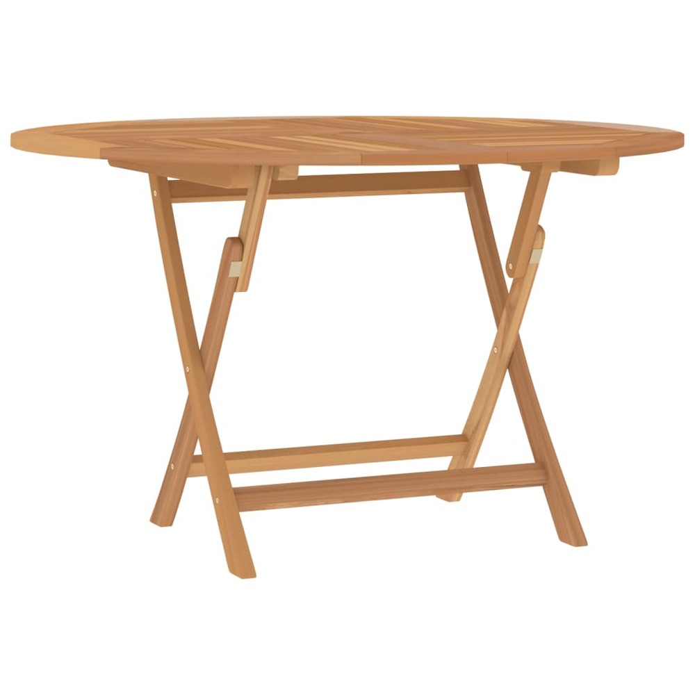 Table pliable de jardin ø 110x75 cm bois massif de teck
