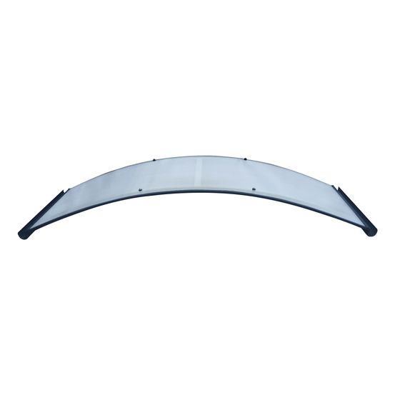 Auvent de porte aluminium rodeo r-150 – 150 x 70 cm, cadre gris anthracite ral 7016, toit transparent