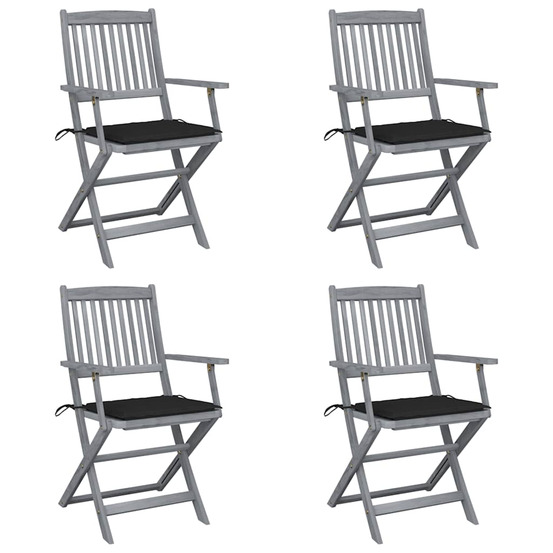 Chaises pliables d'extérieur 4 pcs