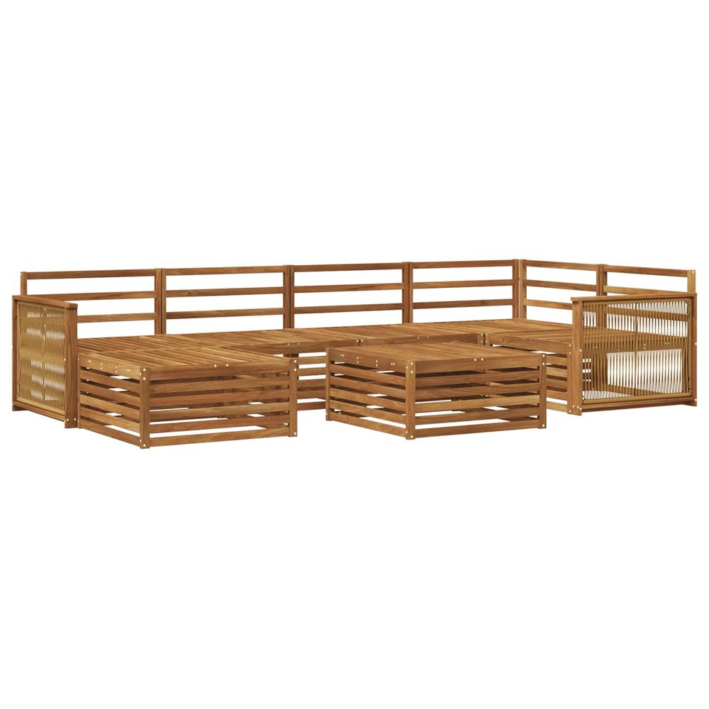 Ensemble de canapés d'extérieur 7 pc naturel